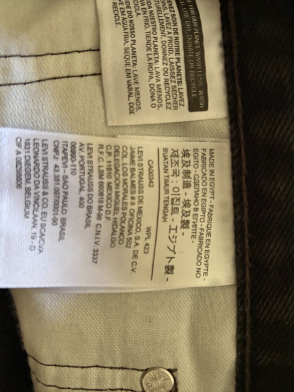 Levi's 505 Regular Fit Men's Black Jeans 36 x 29 PC9-00505-0260 - Picture 6 of 8